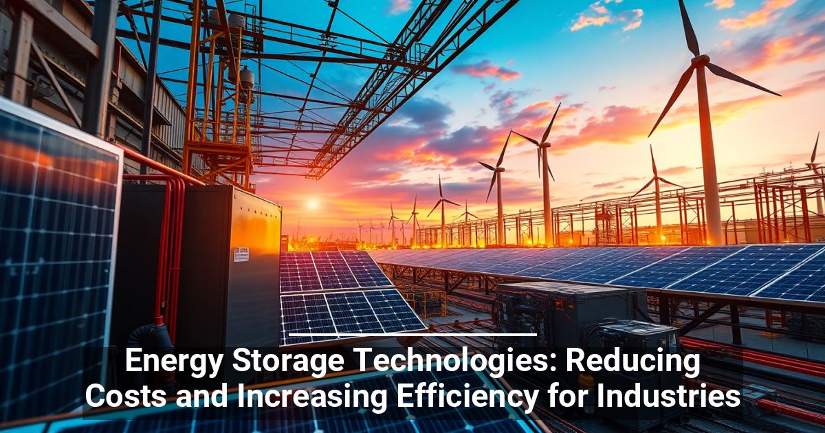 Tecnologie di Accumulo di Energia: Ridurre i Costi e Aumentare l’Efficienza per le Industrie
