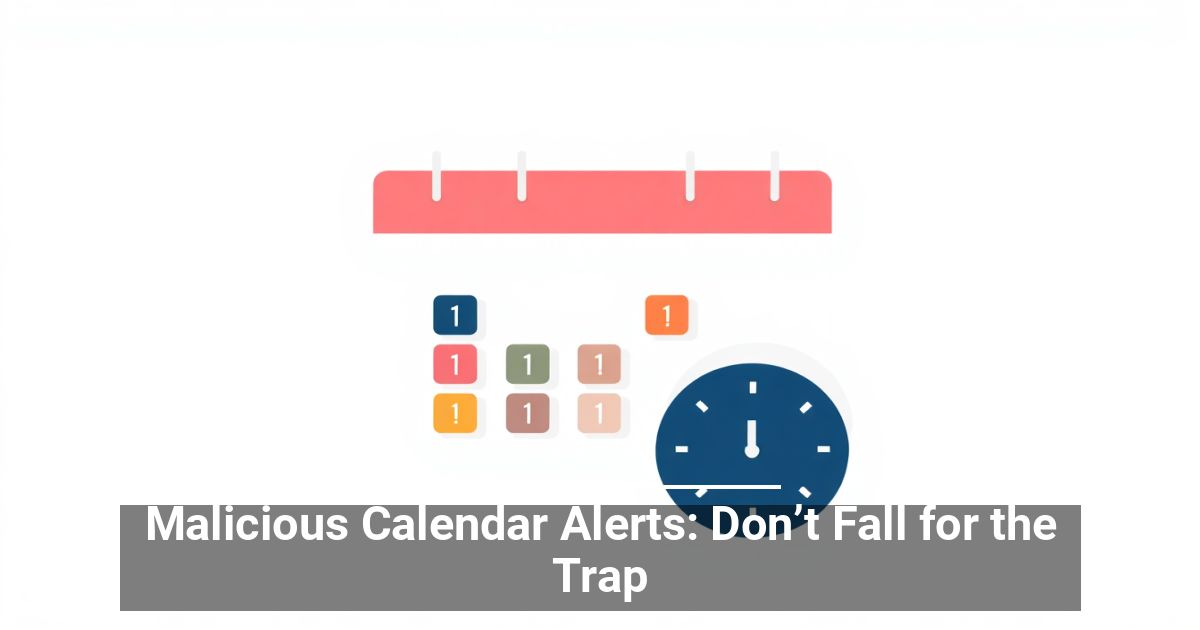 Avvisi Di Calendario Malevoli: Non Cadere Nella Trappola