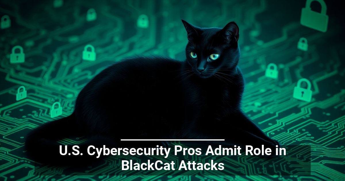 Professionisti Della Cybersecurity USA Ammettono Il Coinvolgimento Negli Attacchi BlackCat