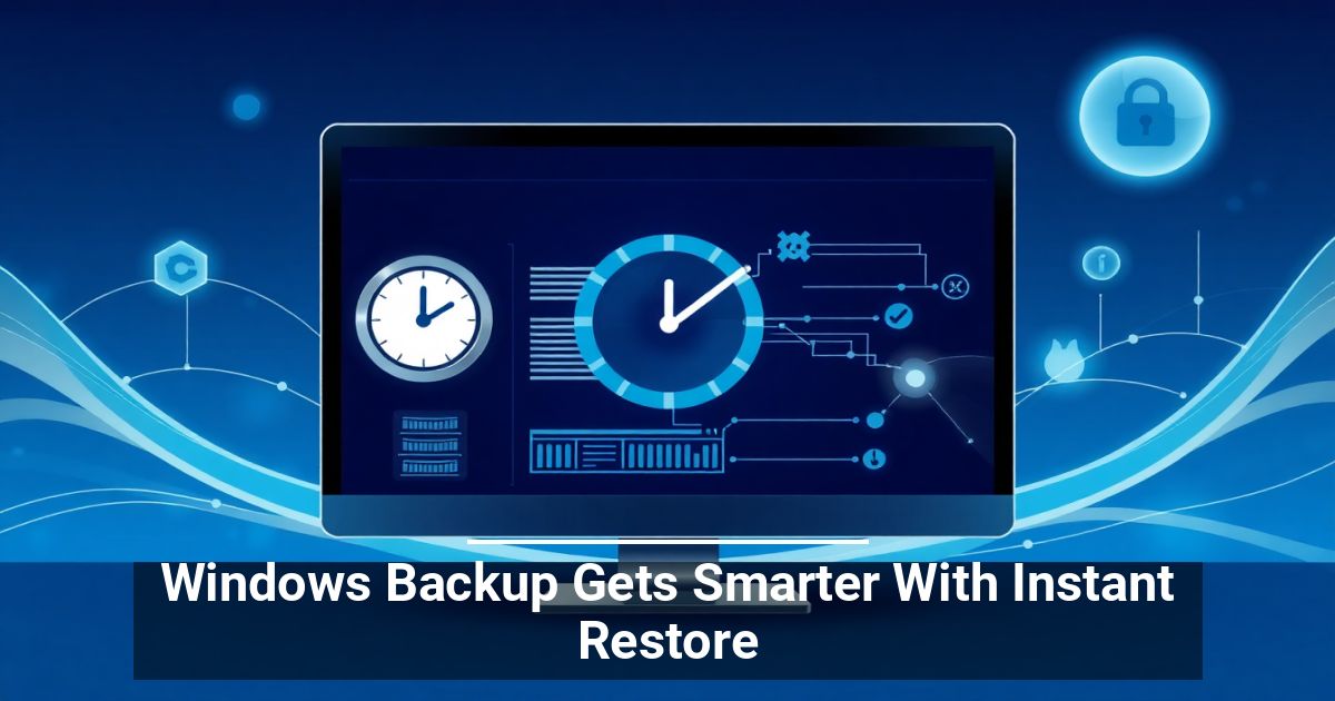 Windows Backup Diventa Più Intelligente Con Il Ripristino Istantaneo