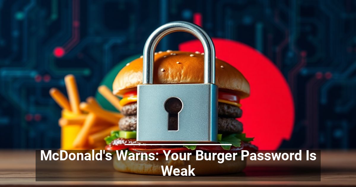 McDonald’s Avverte: La Tua Password A Tema Hamburger È Debole